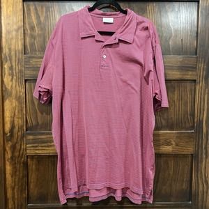 J. Hilburn men’s shirt XXL prima cotton polo‎ red blue stripe